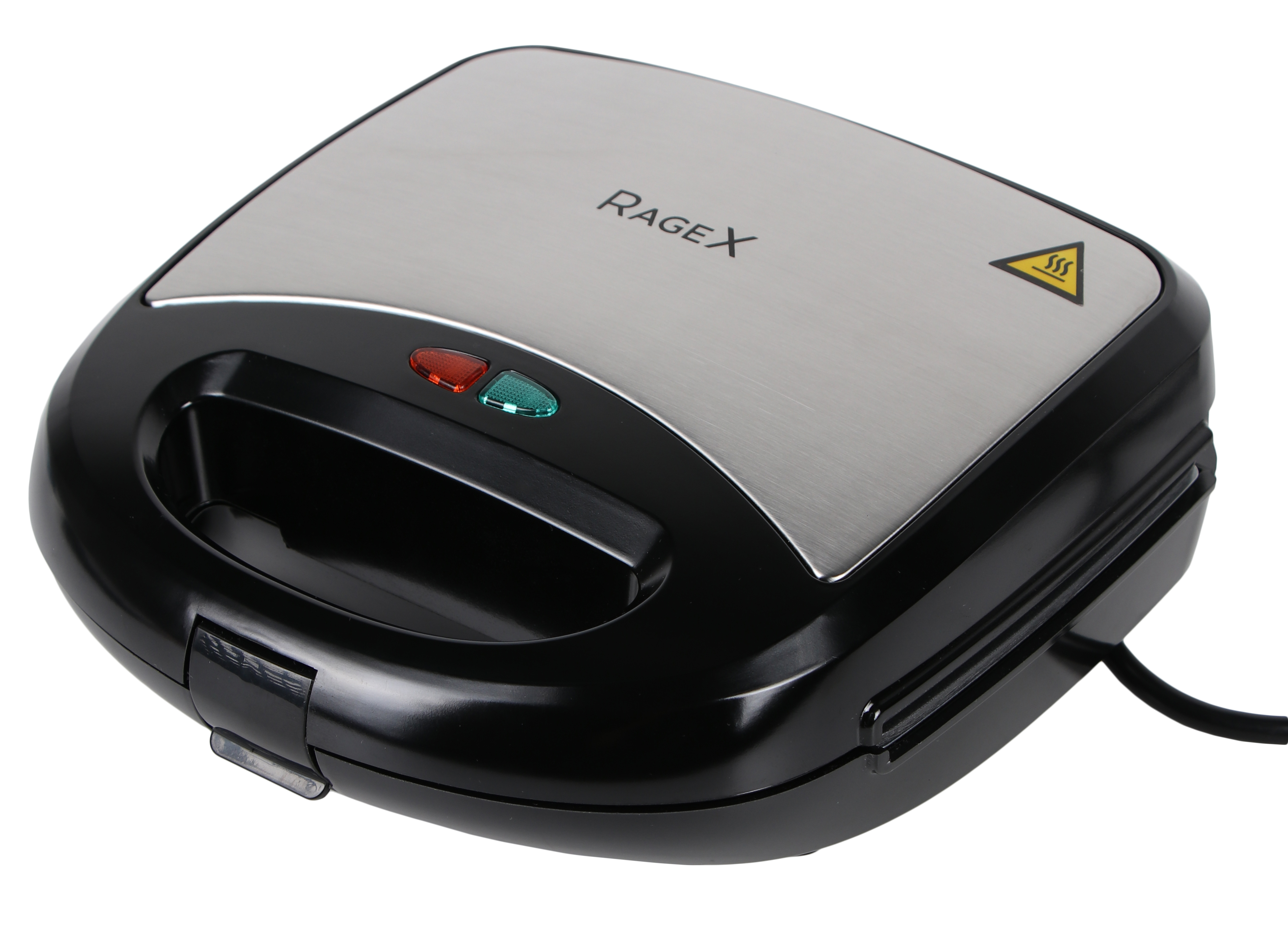 Сэндвичница RageX R733-000, цвет черный, 750 Вт, 3 панели