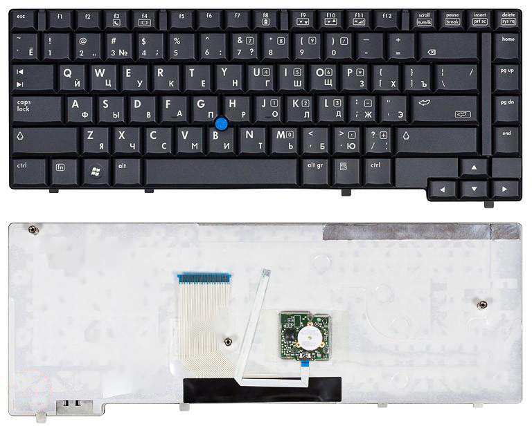 Клавиатура для ноутбука HP Compaq 6910 6910p черная с указателем