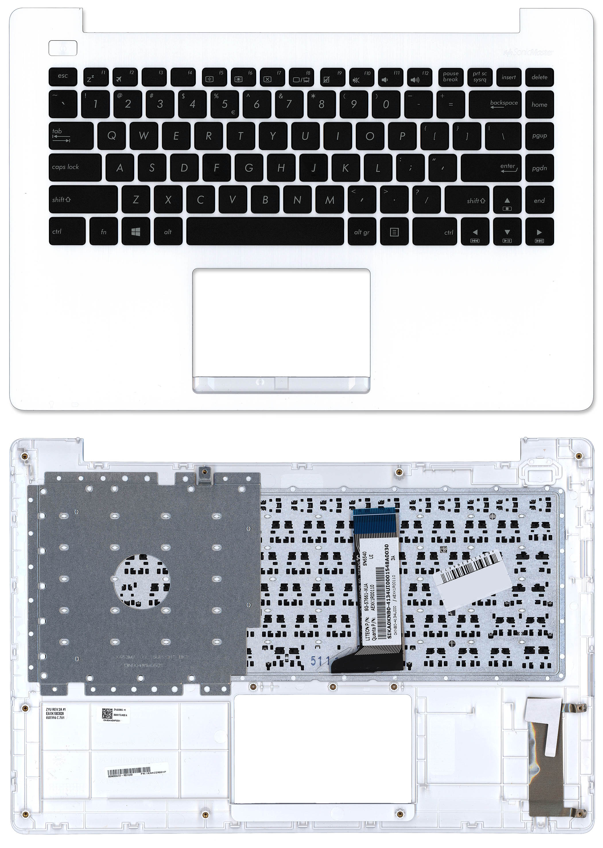 Топкейс для ноутбука Asus X453SA белый
