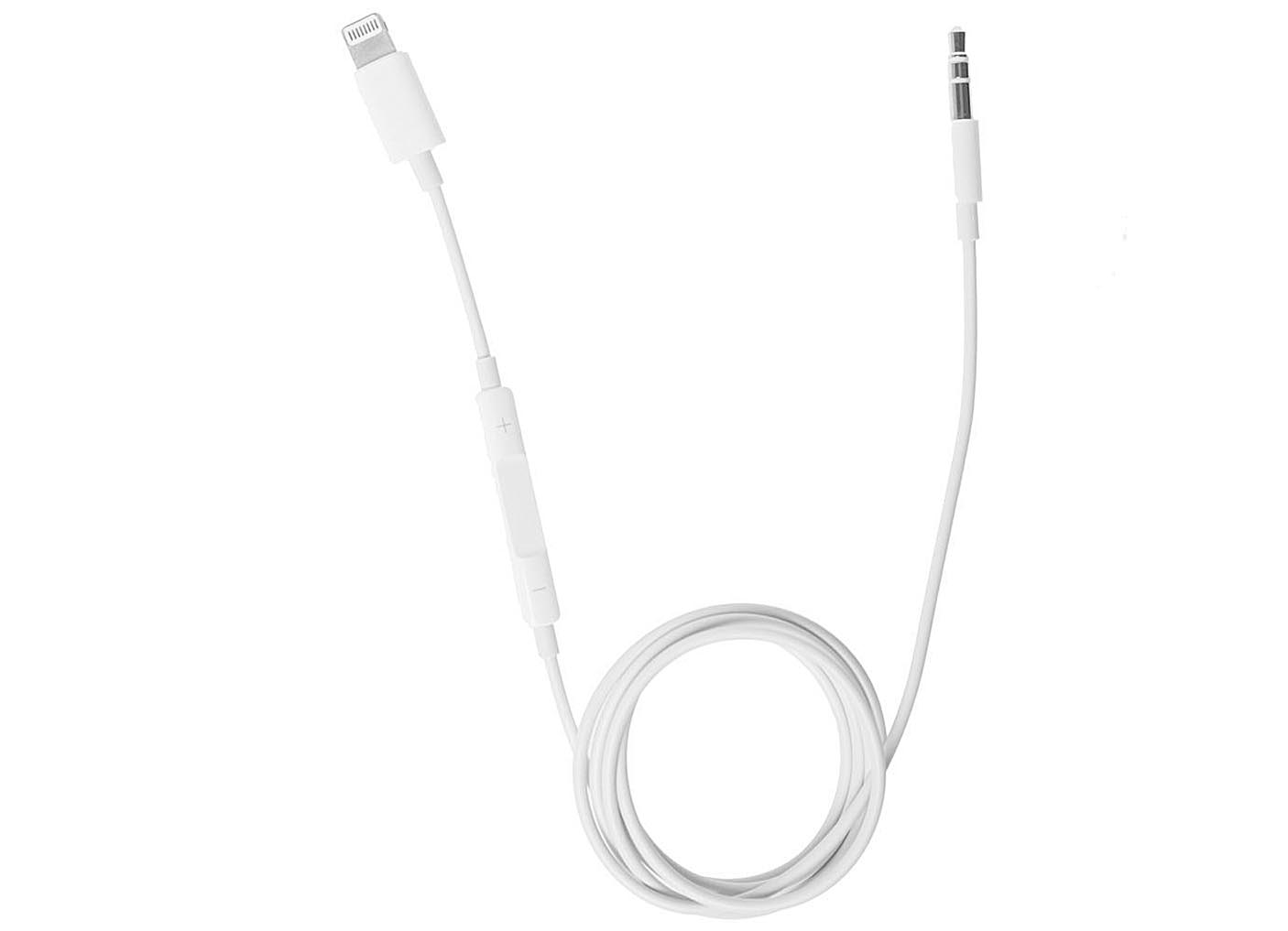 Аудио Адаптер MH021 Lightning - 3,5mm AUX с регулировкой громкости