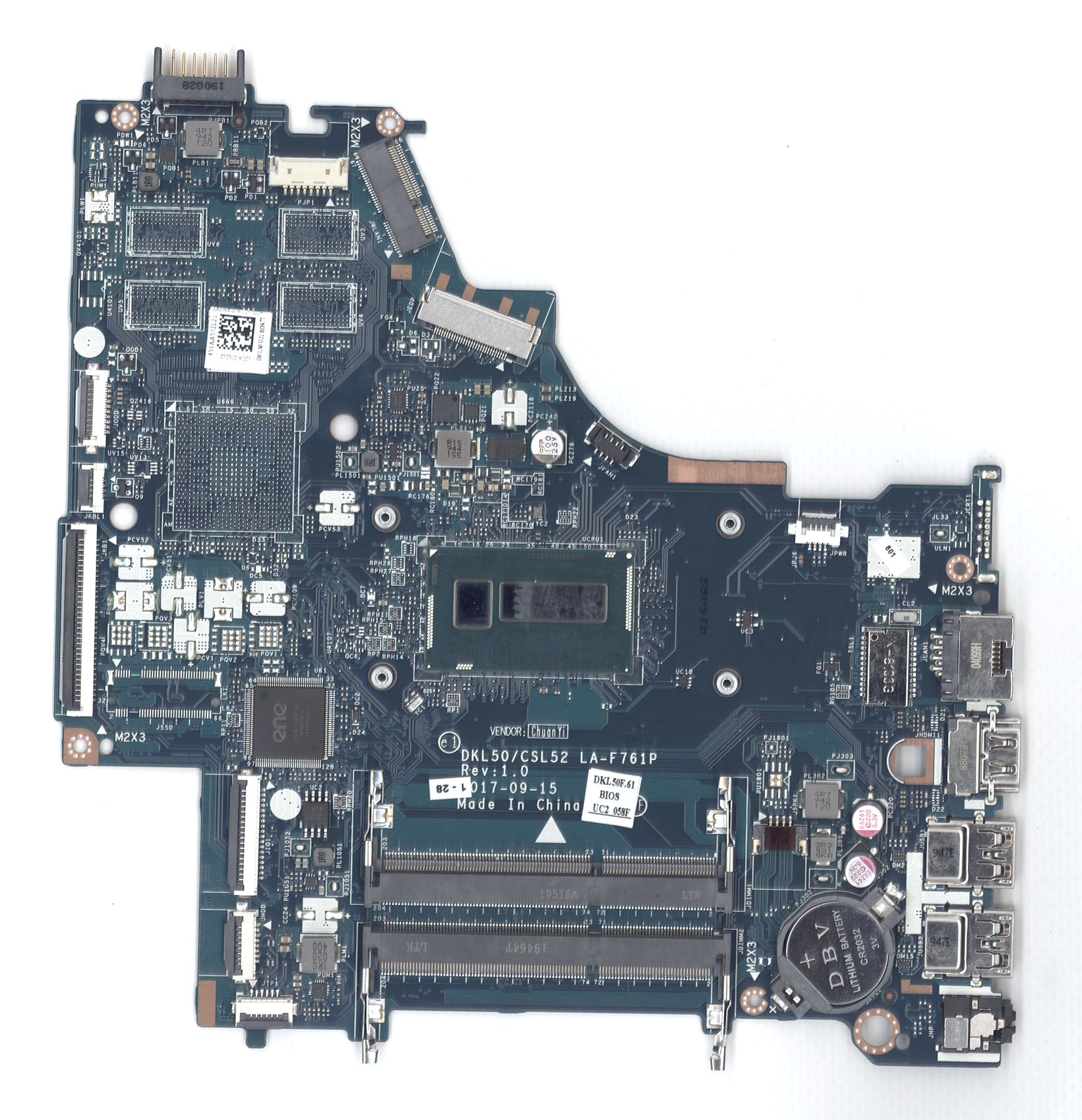 Материнская плата LA-F761P HP 250 G6 15-BS i3-5005U UMA L06175-601