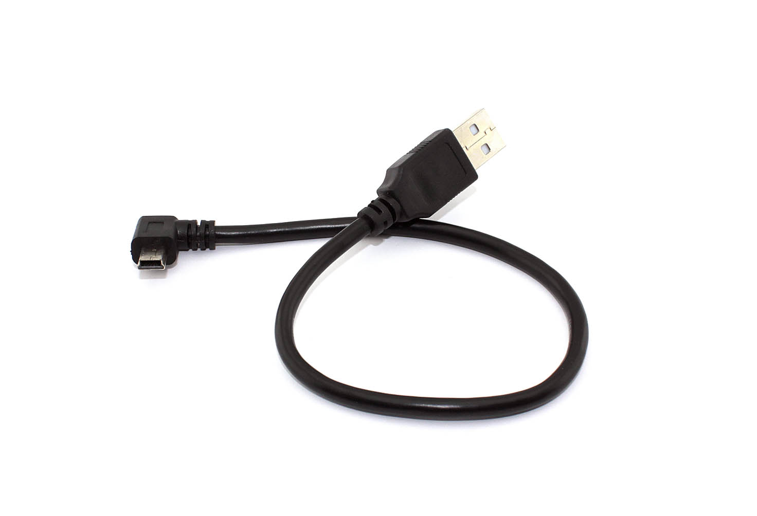 Кабель USB Type A на Mini USB угол вправо 0,25 м