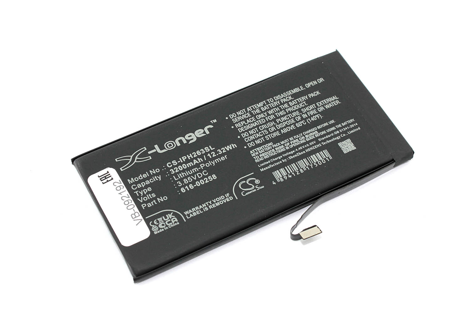 Аккумулятор CS-IPH263SL для iPhone 13 3.85V 3200mAh / 12.32Wh Li-Polymer