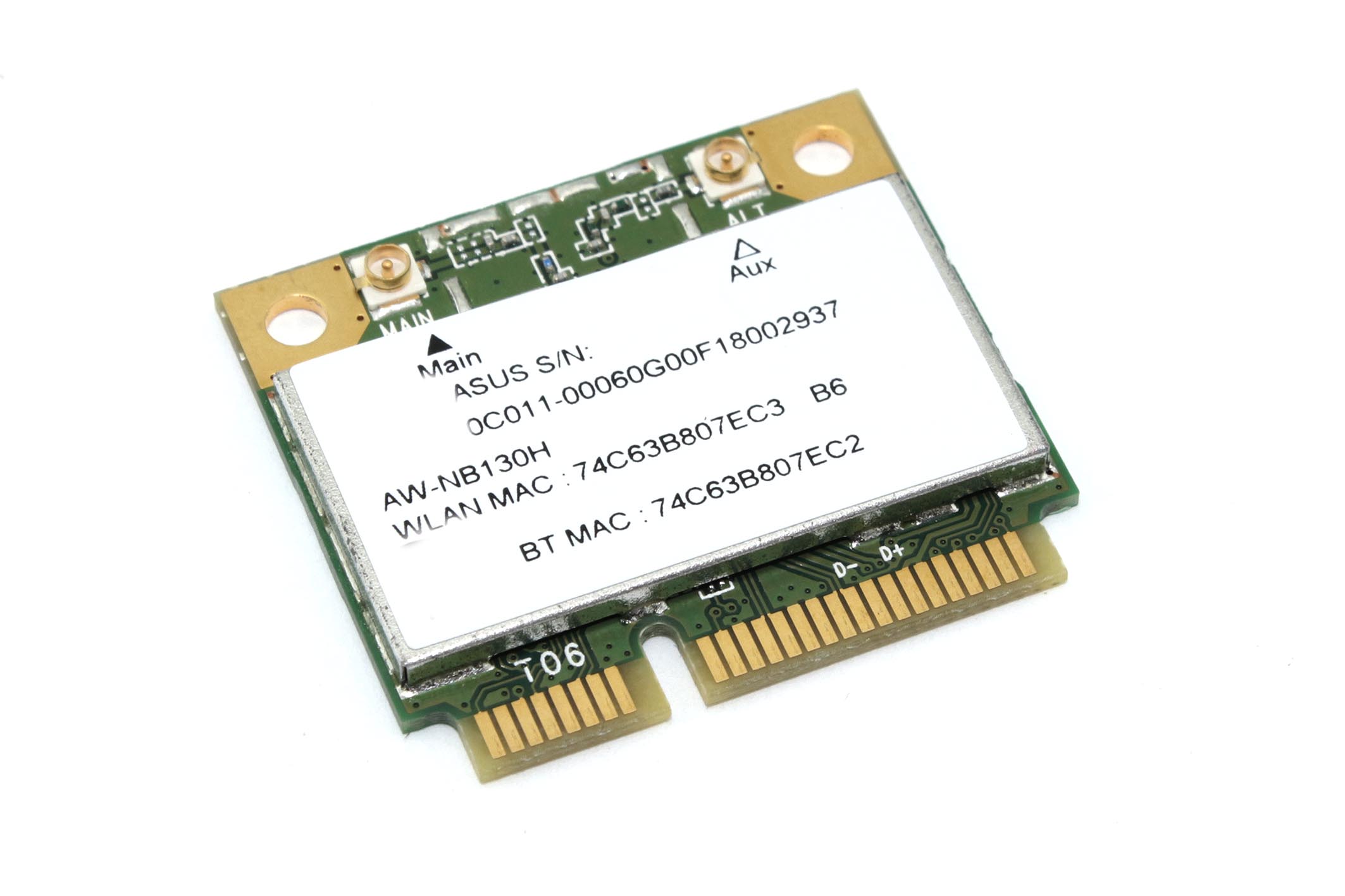 Wi-Fi адаптер + Bluetooth AzureWave AW-NB130H 802.11B/G/N+BT4.0(1*1)