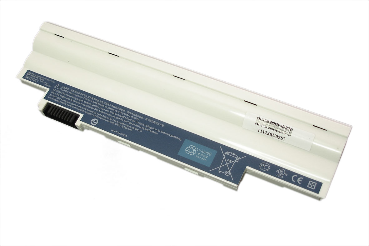 Аккумуляторная батарея для ноутбука Acer Aspire One D255 D260 eMachines 355 350 2200mAh OEM белая