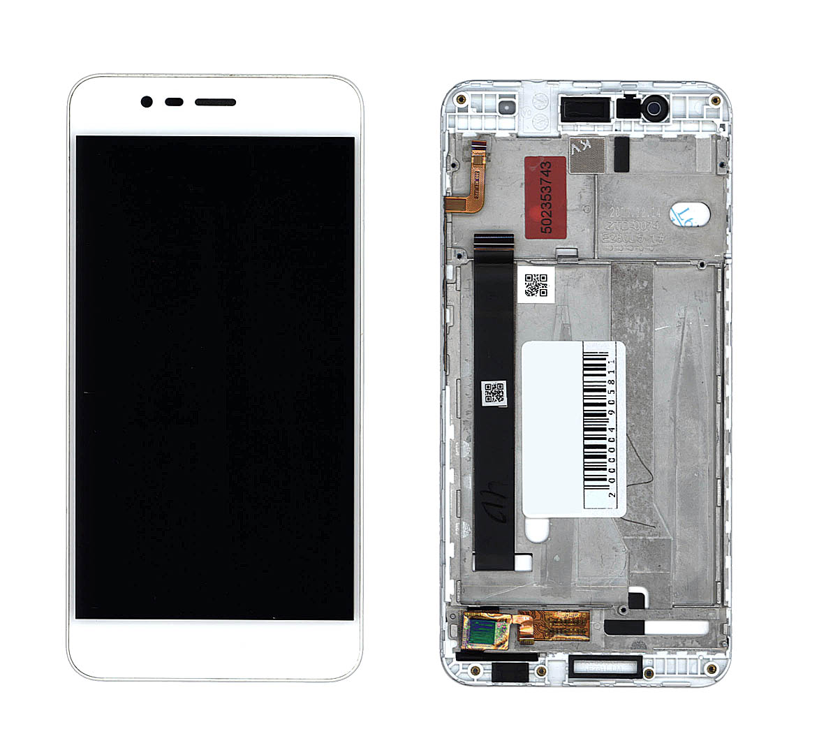 Модуль (матрица + тачскрин) для Asus ZenFone 3 Max ZC520TL белый с рамкой уценка Б/У