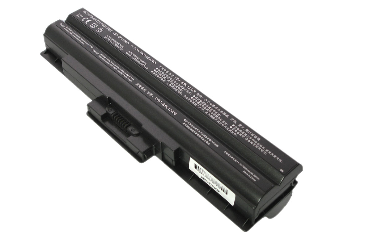 Аккумуляторная батарея для ноутбука Sony Vaio VGN-AW, CS FW (VGP-BPS13) 7200mah OEM черная