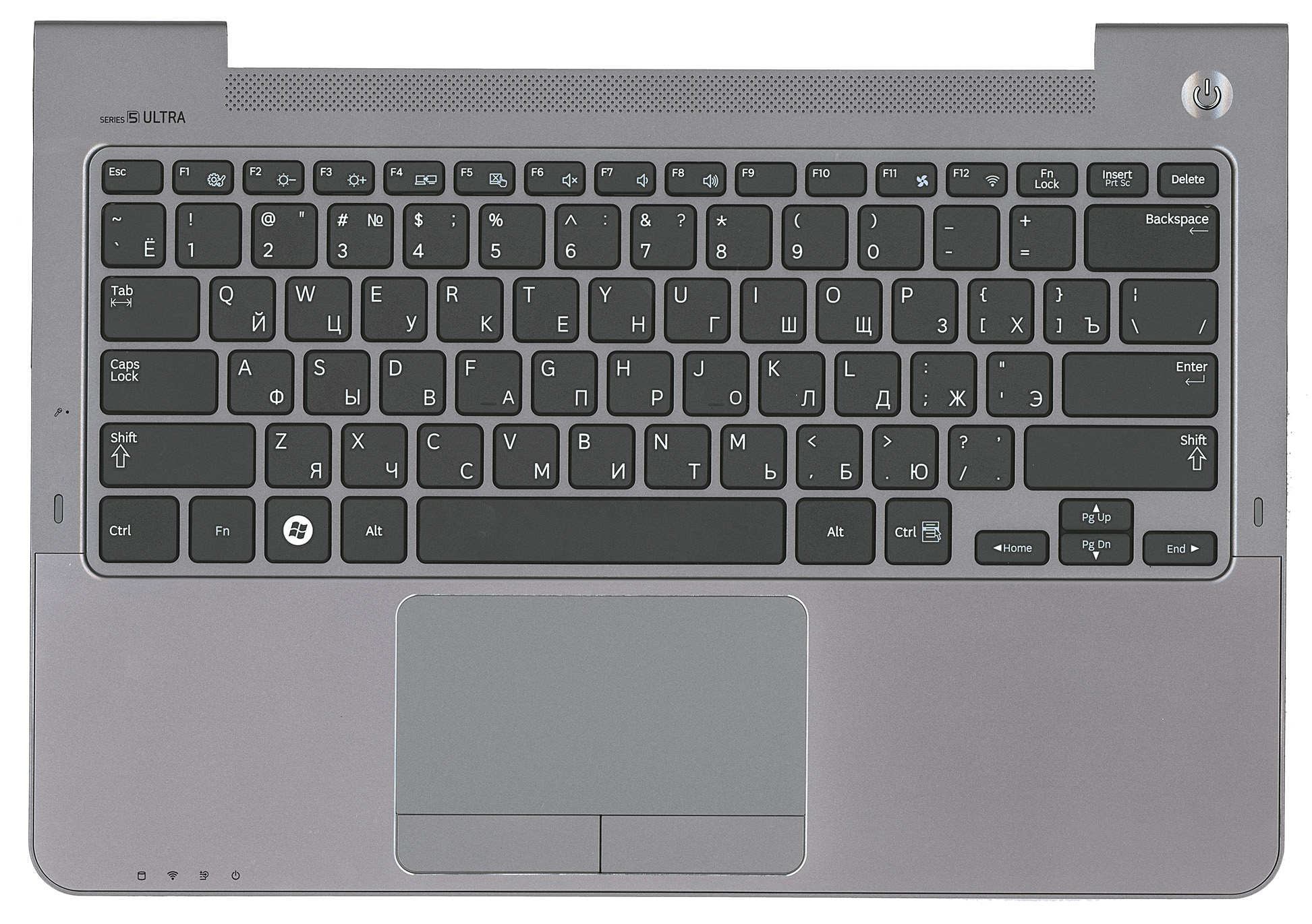 Топкейс для Samsung NP530U3B 530U3B серый