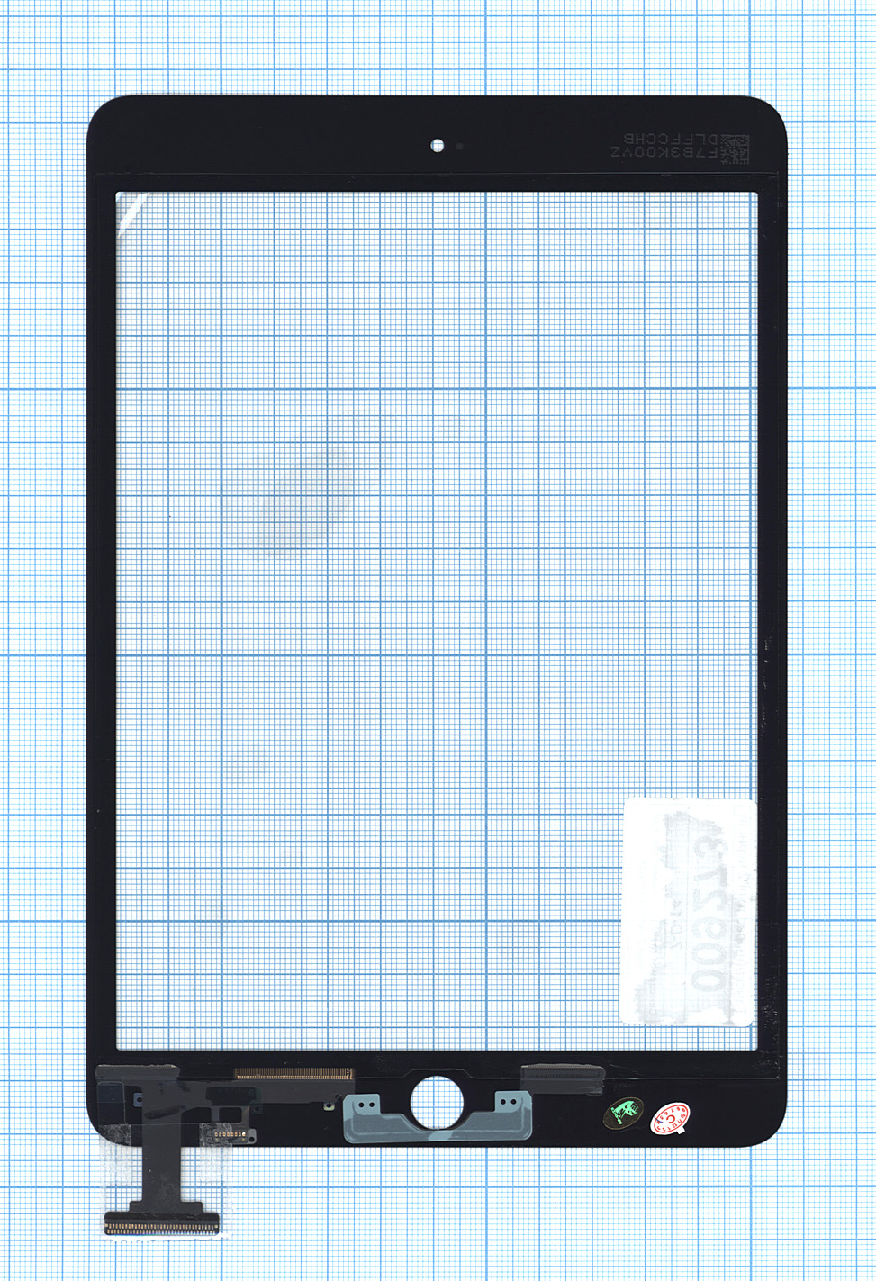 Сенсорное стекло (тачскрин) Ipad mini 2 (retina) (A1432 A1454 A1455) черное OEM