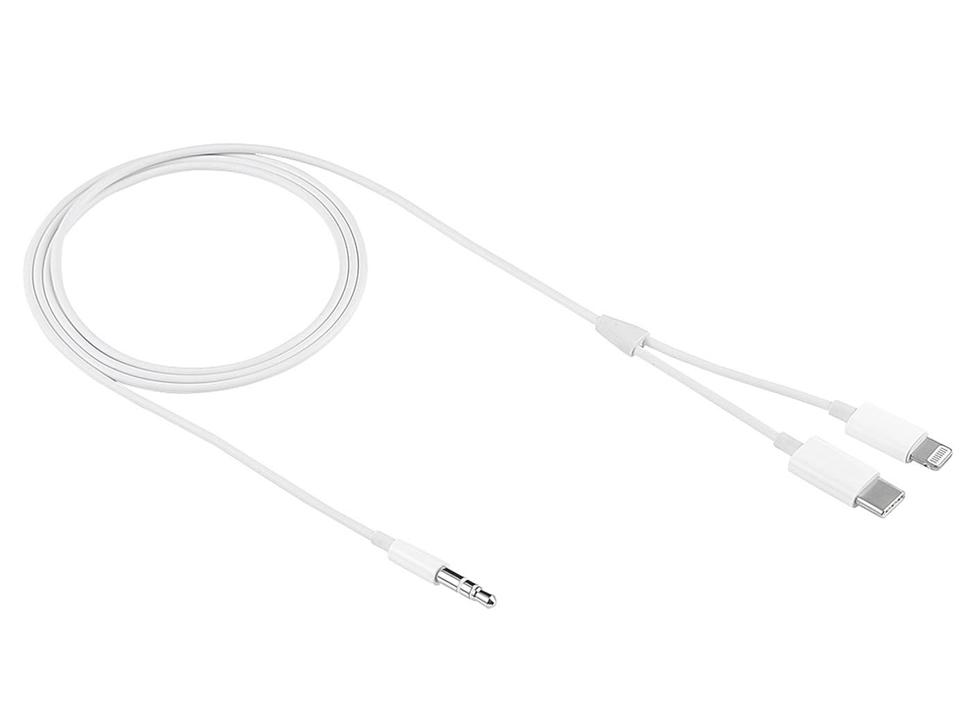 Аудио Адаптер MH-CM32 Type-C - Lightning - 3,5mm AUX