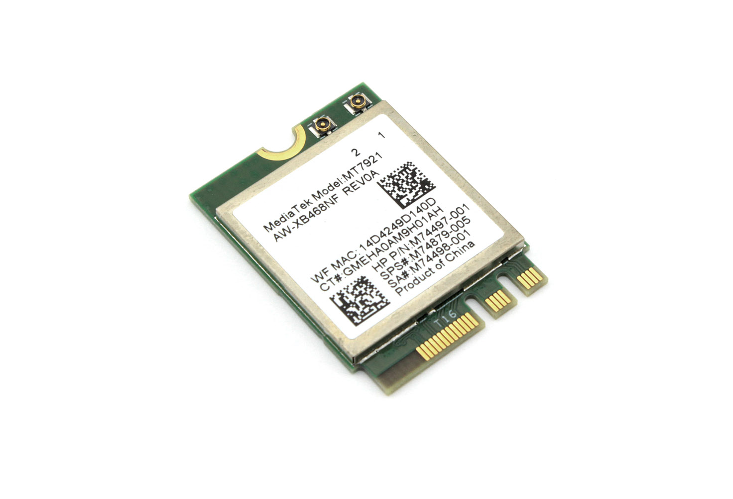 Wi-Fi адаптер + Bluetooth Mediatek Wi-Fi 6/6E M.2 MediaTek MT7921LEN AW-XB468NF BT 5.2