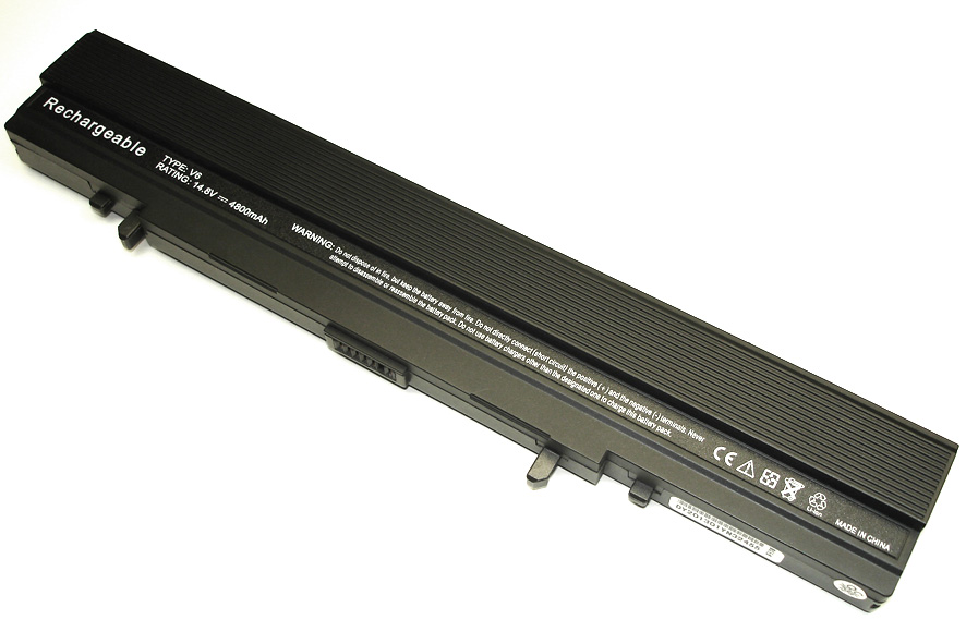 Аккумуляторная батарея для ноутбука Asus V6J, V6VA, VX1 14.8V 4400mAh A42 OEM черная