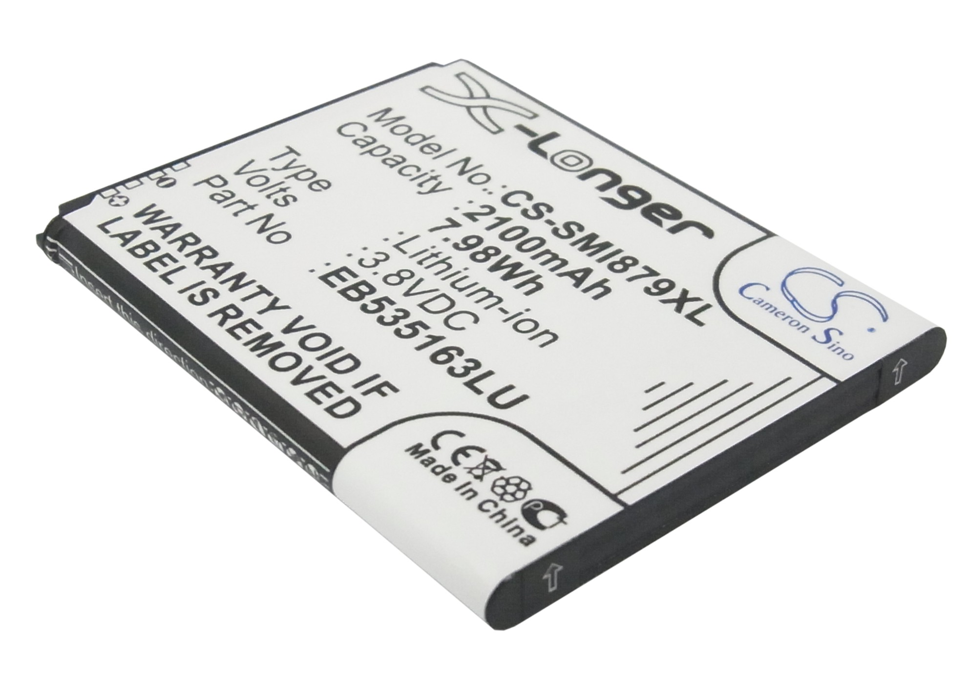 Аккумулятор CS-SMI879XL EB535163LU для Samsung Galaxy Grand i9082, i9080 3.8V / 2100mAh / 7.98Wh