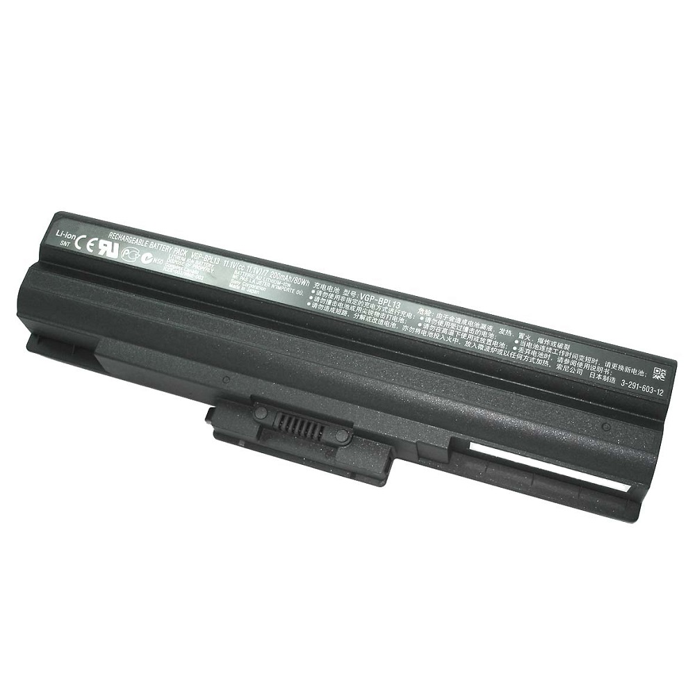 Аккумуляторная батарея для ноутбука Sony Vaio VGN-AW, CS FW (VGP-BPL13) 7200mAh 80Wh черная