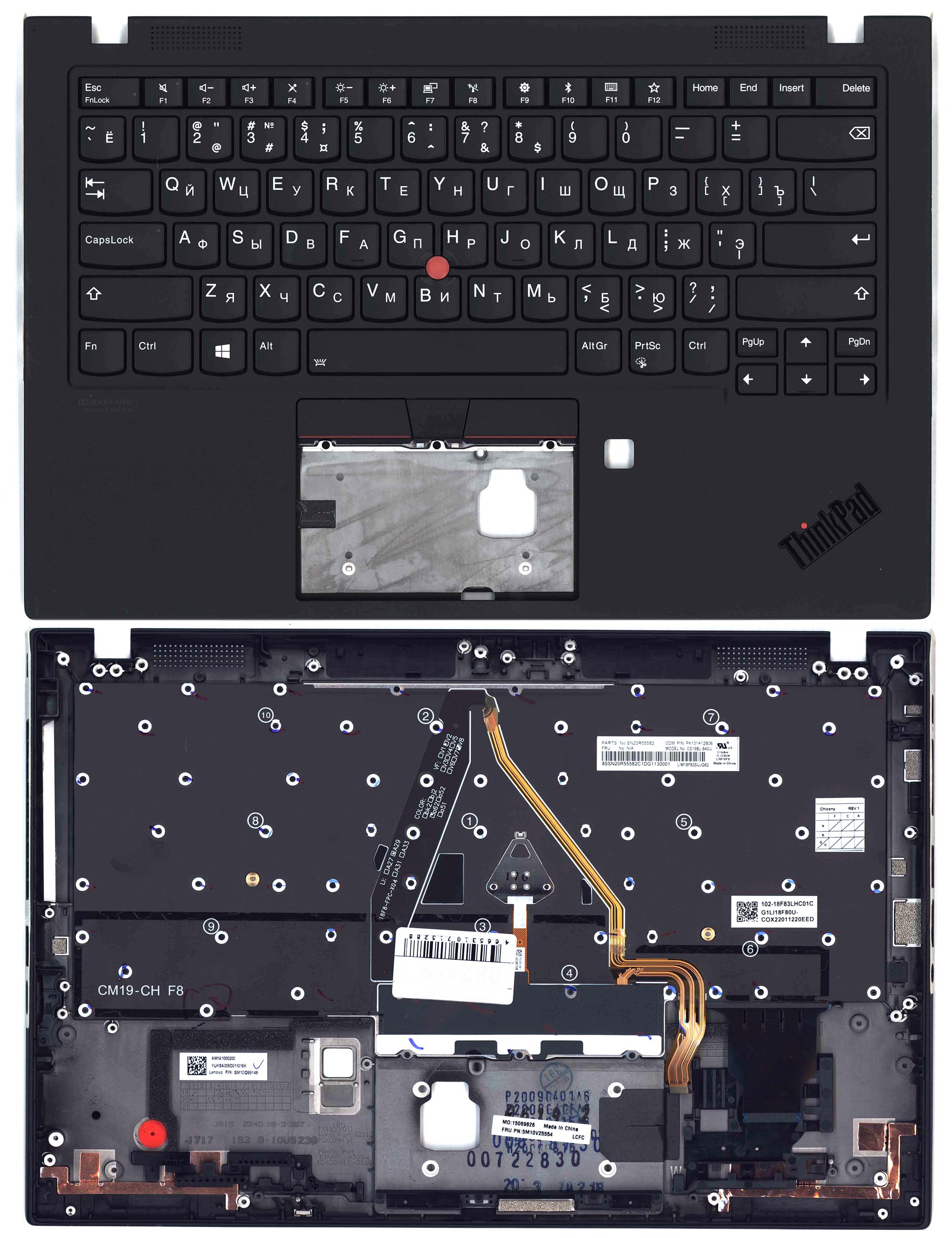 Топкейс для Lenovo ThinkPad X1 Carbon Gen 7 v.2 черный