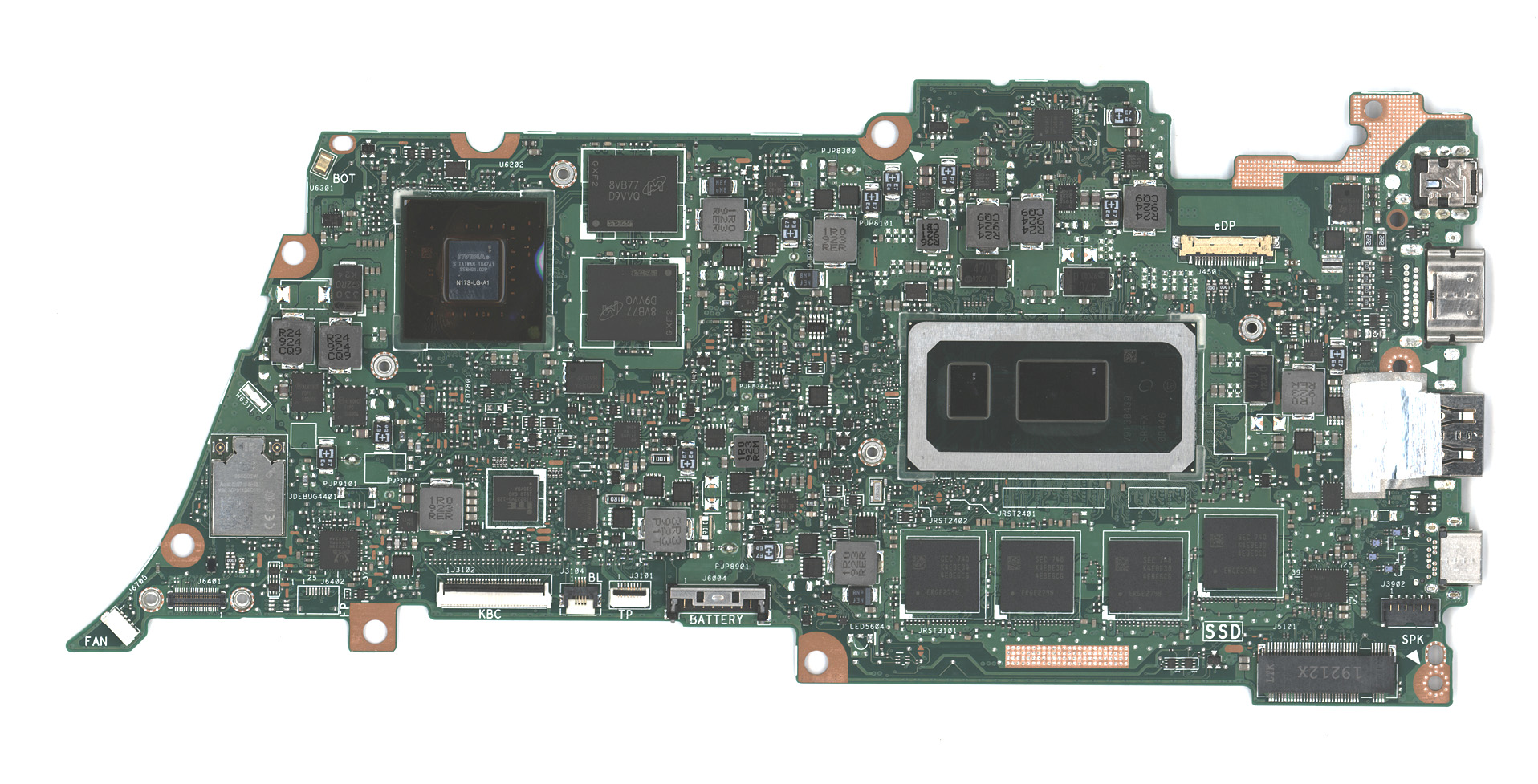 Материнская плата для Asus UX433FN 16G/I5-8265U 90NB0JQ0-R00080