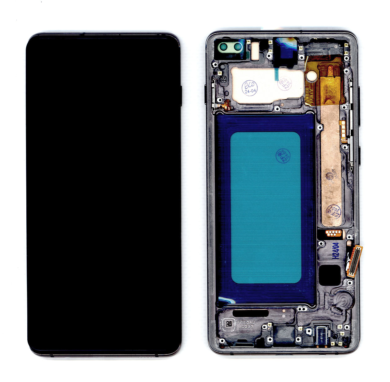 Дисплей для Samsung Galaxy S10 Plus SM-G975F в сборе с тачскрином и рамкой TFT черный (без сканера)