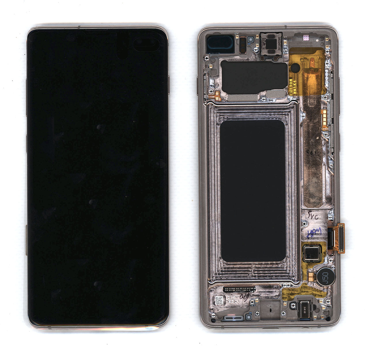 Дисплей для Samsung Galaxy S10 Plus G975F в сборе с тачскрином ServicePack white ceramic GH82-18849J
