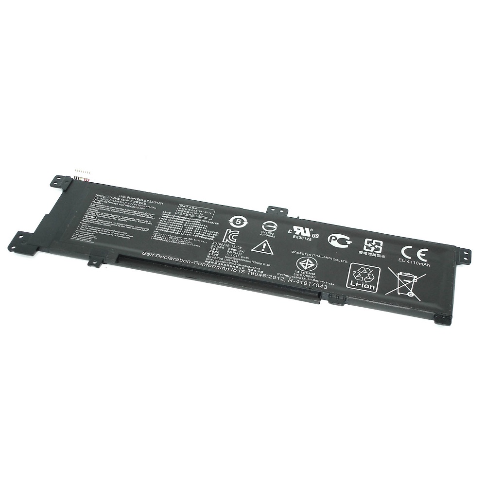 Аккумуляторная батарея для ноутбука Asus K401L (B31N1424) 11.4V 4110mAh черная
