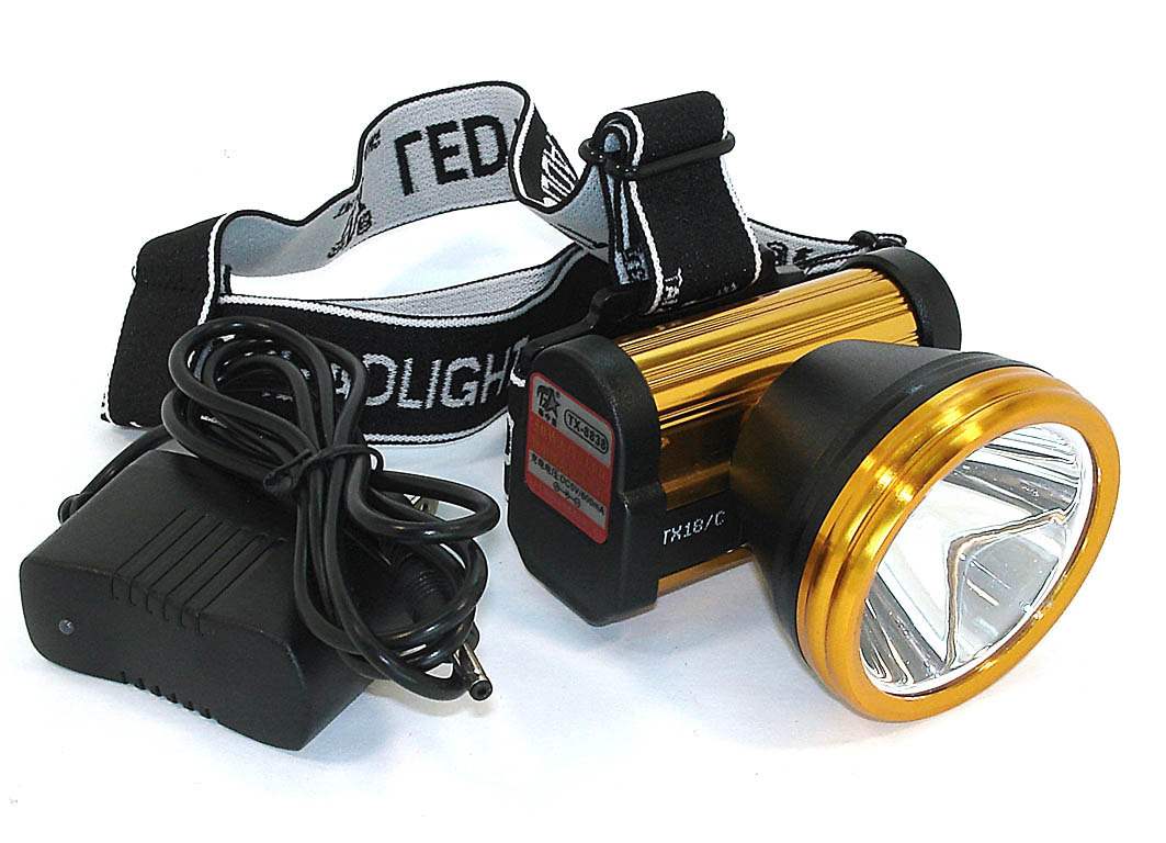 Налобный светодиодный фонарь 1LED TX-8838 50W (встроенный аккумулятор)