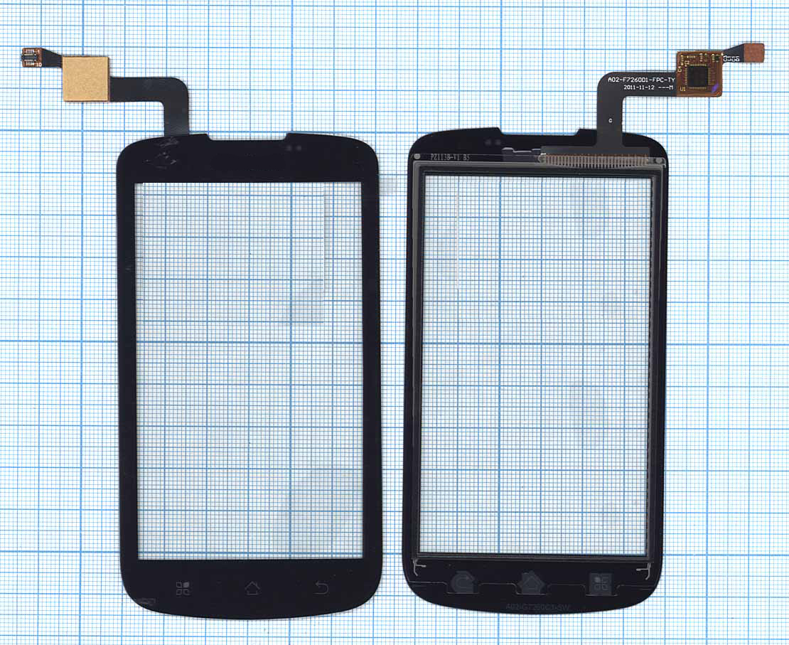 Сенсорное стекло (тачскрин) для Prestigio MultiPhone 4000 DUO черный