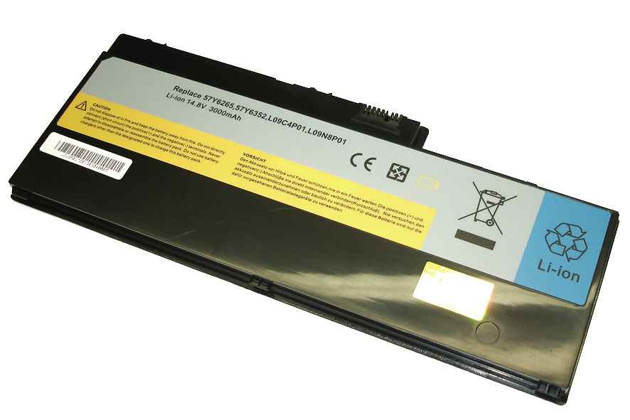 Аккумуляторная батарея для ноутбука Lenovo IdeaPad U350 (L09C4P01) 14.8V 2700mAh OEM черная