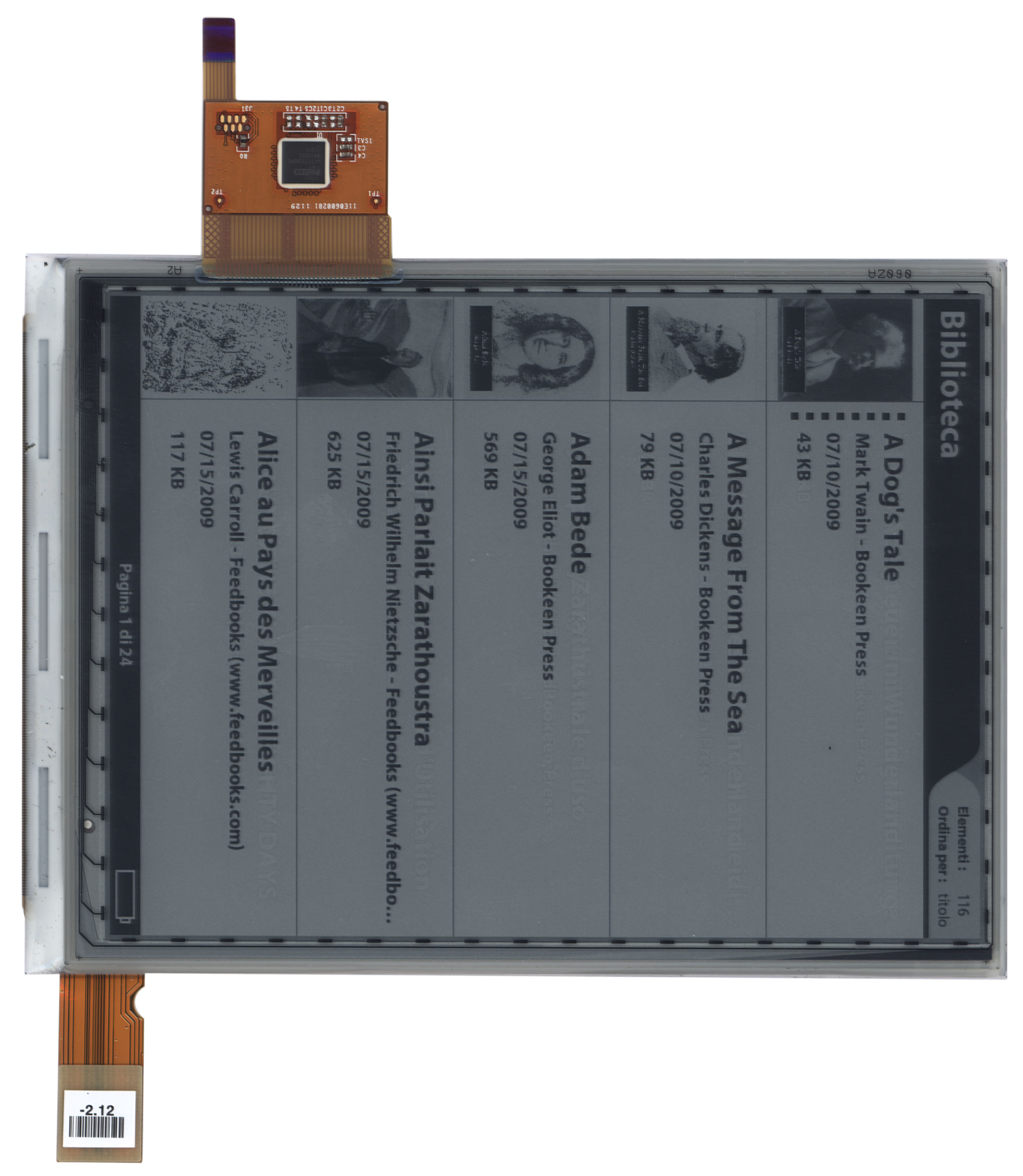 Экран для электронной книги e-ink 6" PVI ED060SCM(LF)C1 (800x600) +touchscreen