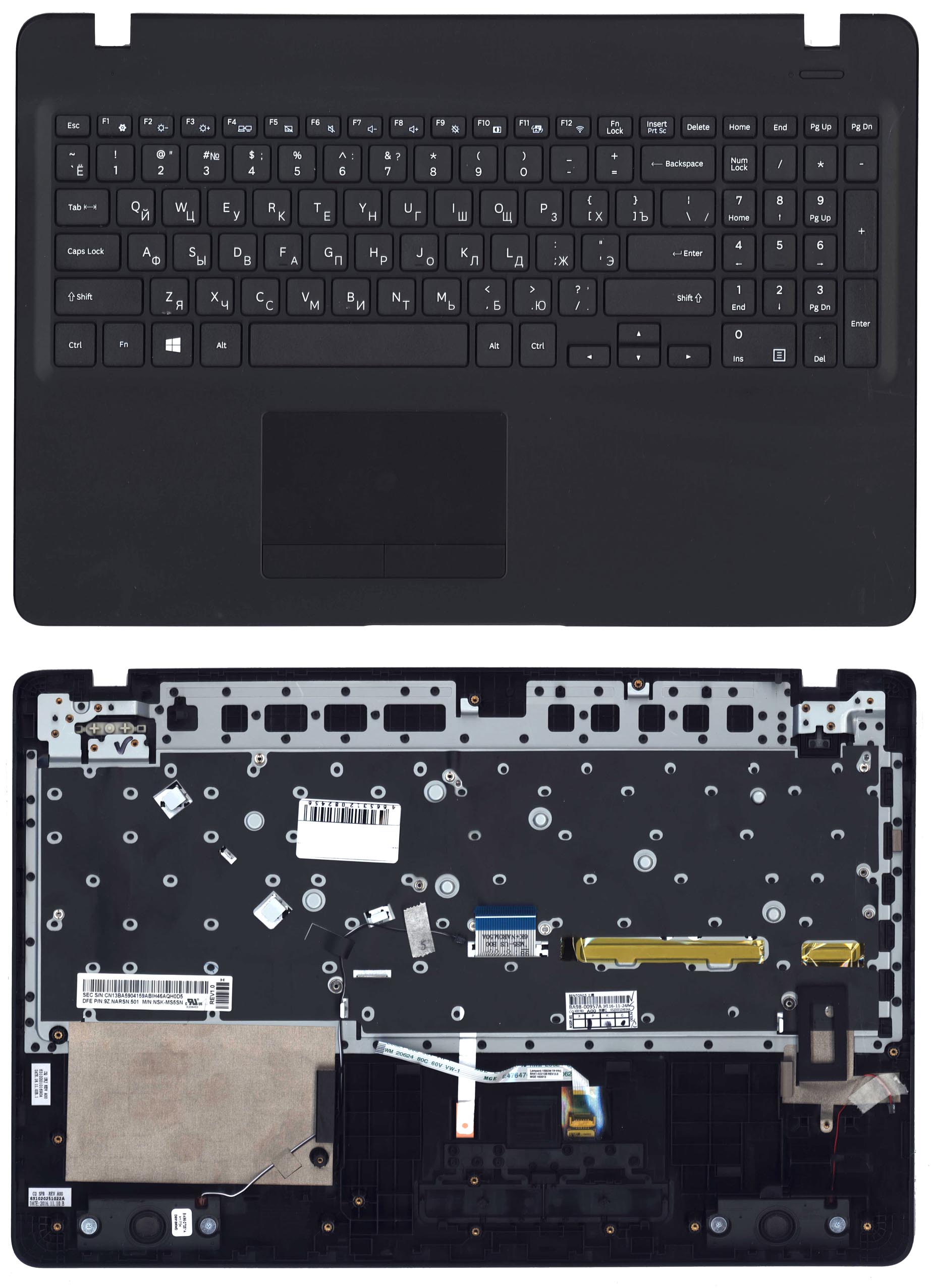 Топкейс для Samsung NP500R5M NP500R5K NP500R5H 500R5M 500R5H 500R5K черный
