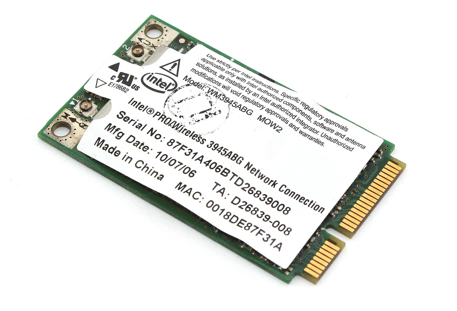 Модуль Wi-Fi WM3945ABG MOW2 уценка