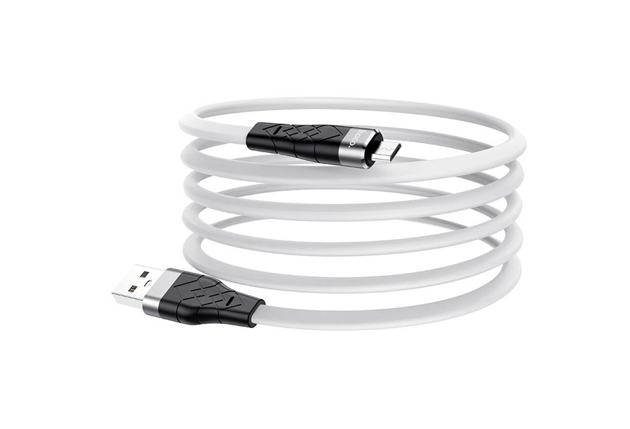 Кабель USB HOCO X53 Angel для Micro USB, 2.4А, 1м, белый