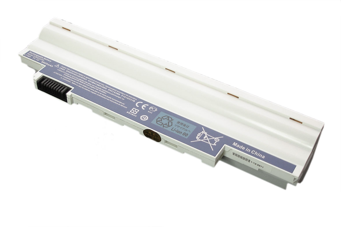 Аккумуляторная батарея для ноутбука Acer Aspire One D255 D260 eMachines 355 350 7800mAh OEM белая