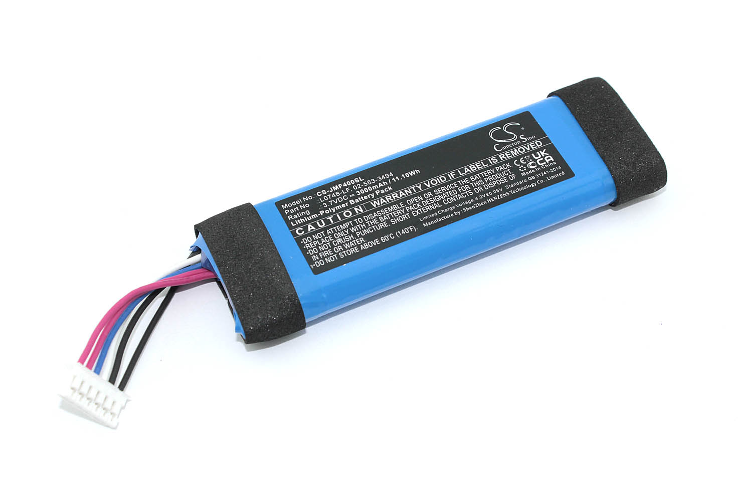 Аккумуляторная батарея CameronSino CS-JMF400SL для JBL Flip Essential 3.7V 3000mAh / 11.10Wh