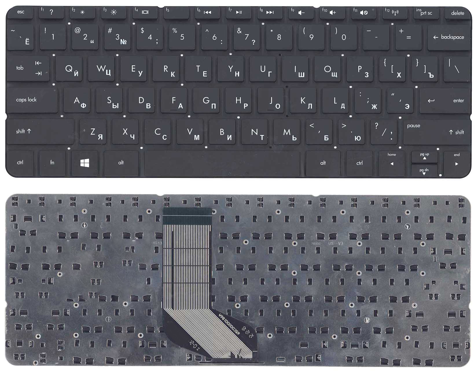 Клавиатура для ноутбука HP Envy X2 черная