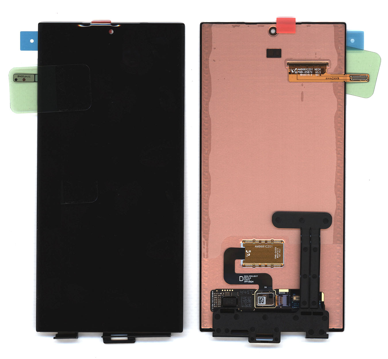 Дисплей для Samsung Galaxy S23 Ultra S918B без рамки ServicePack черный GH82-31247A/GH82-33783A