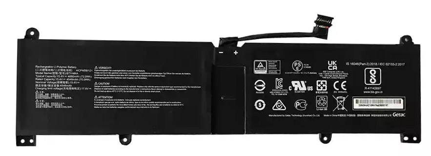 Аккумуляторная батарея для ноутбука MSI Prestige 14 Evo B13M (BTY-M4A) 15.4V 72Wh