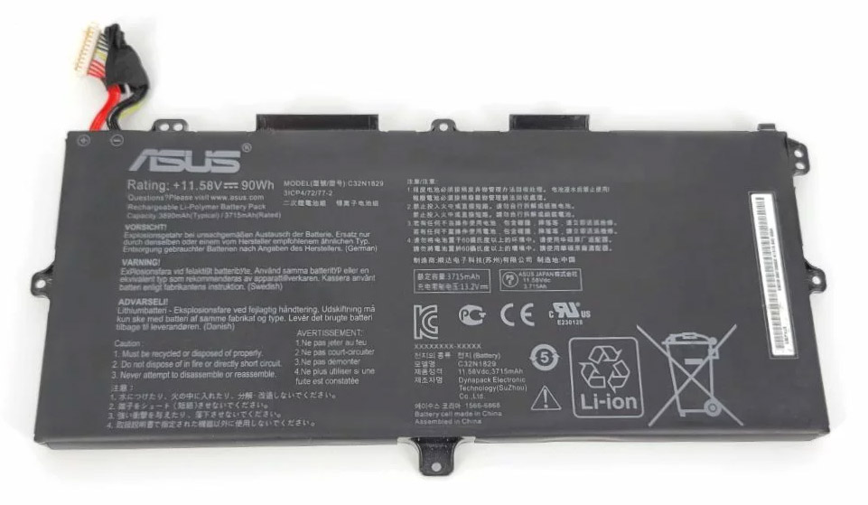 Аккумуляторная батарея для ноутбукa Asus GZ700GX (C32N1829) 11.58V 90Wh