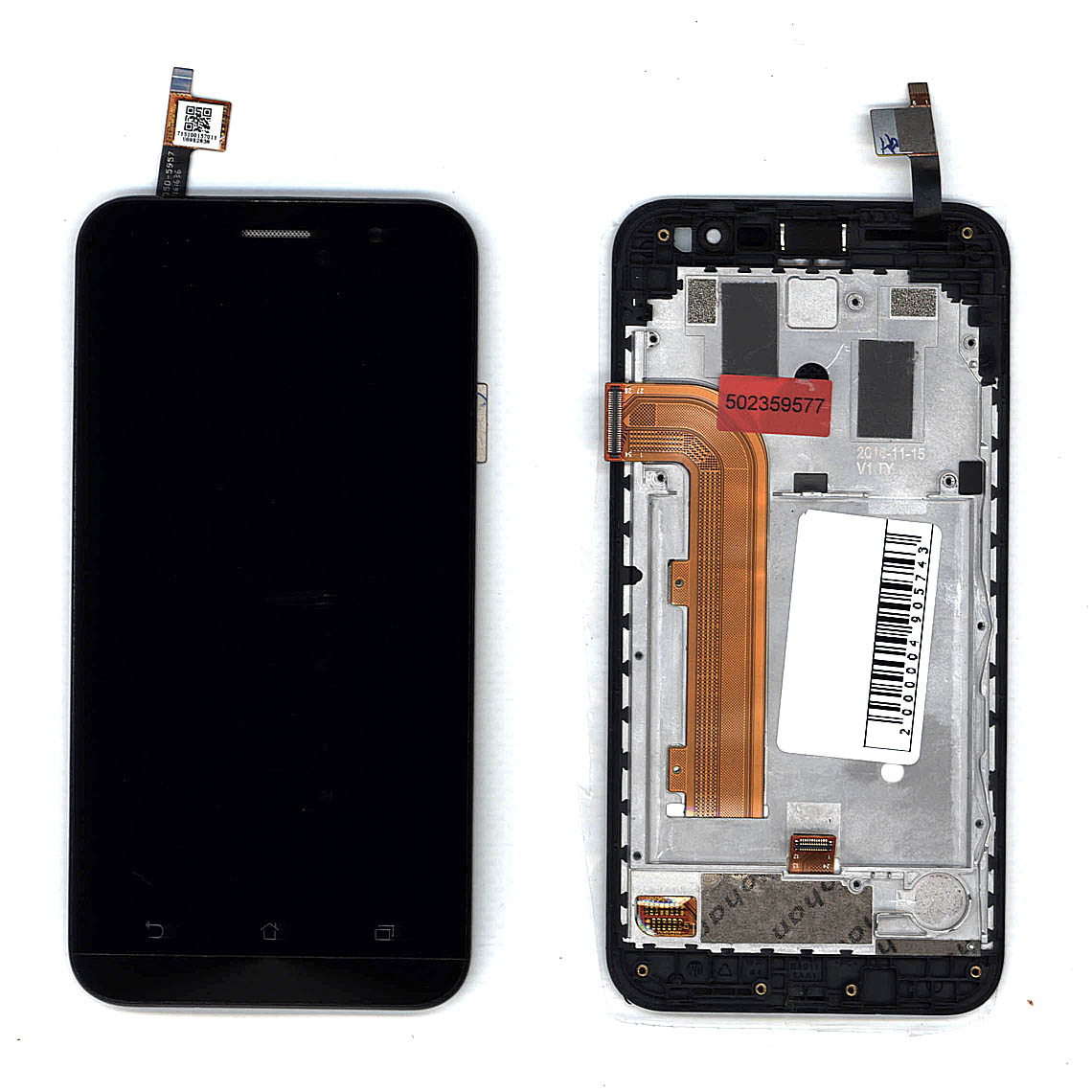 Модуль (матрица + тачскрин) для Asus ZenFone Go ZB500KL черный с рамкой уценка Б/У