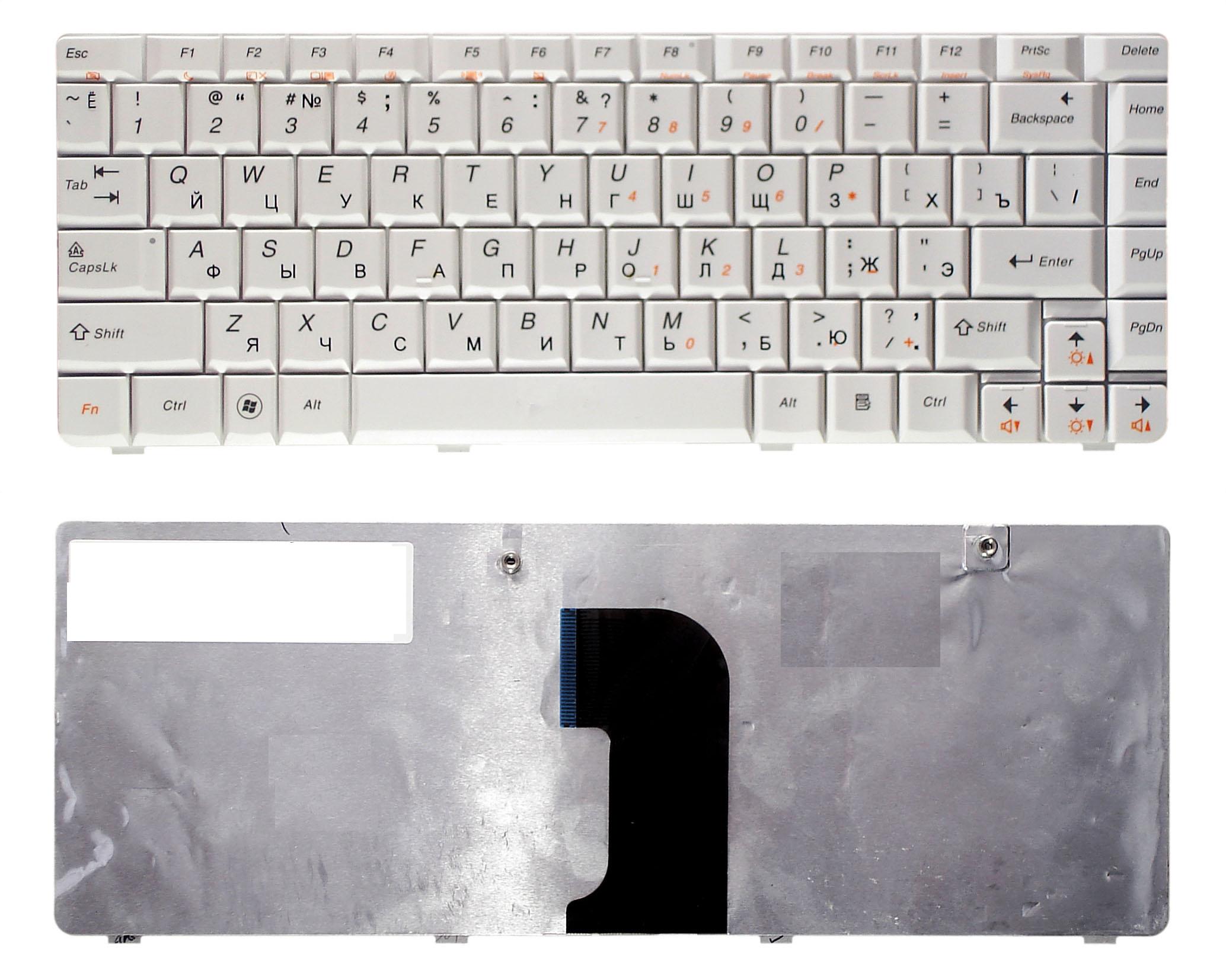 Клавиатура для ноутбука Lenovo IdeaPad U450 E45 белая