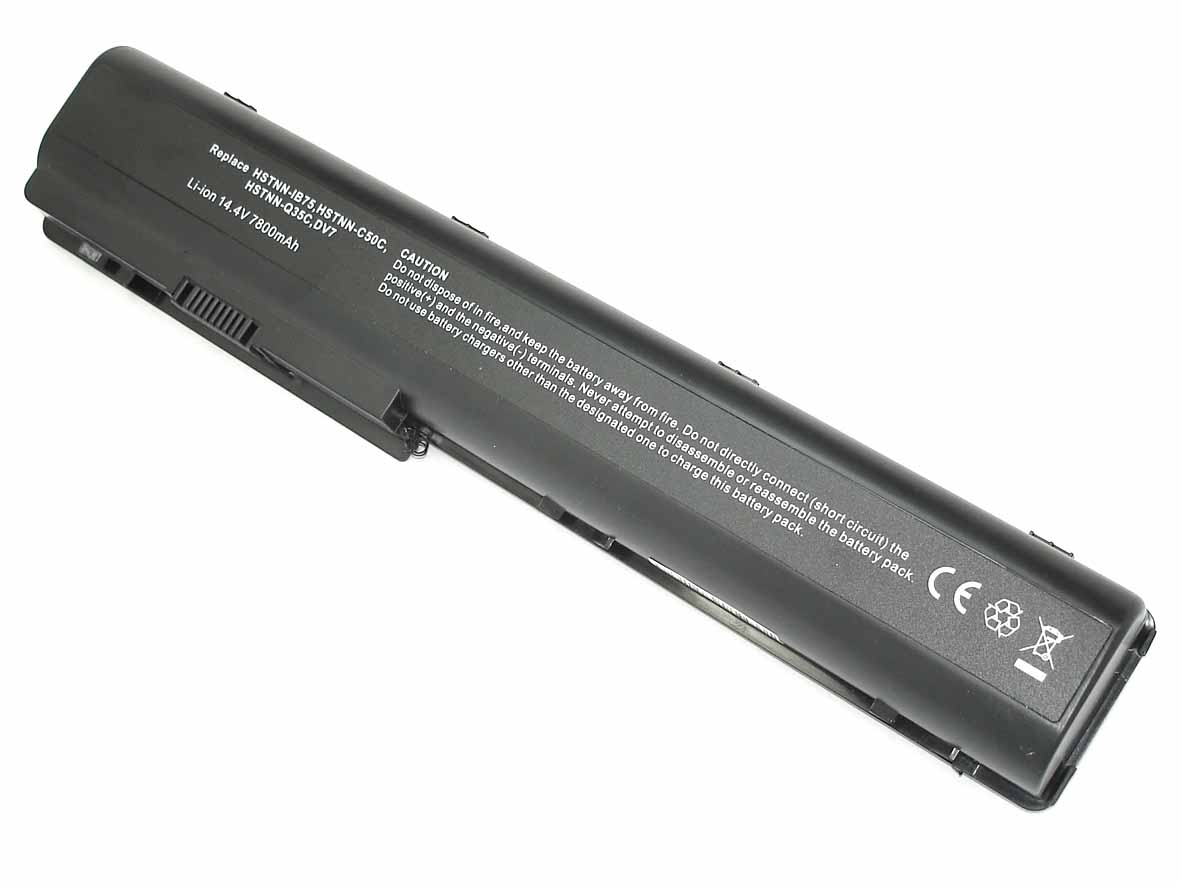 Аккумуляторная батарея для ноутбука HP Pavilion DV7 (HSTNN-IB75) 14.4V 7800mAh OEM черная