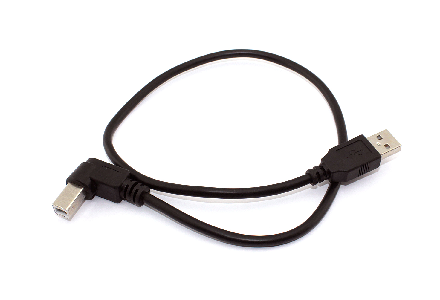 Кабель USB 2.0 на USB-B угол влево 0,5 м
