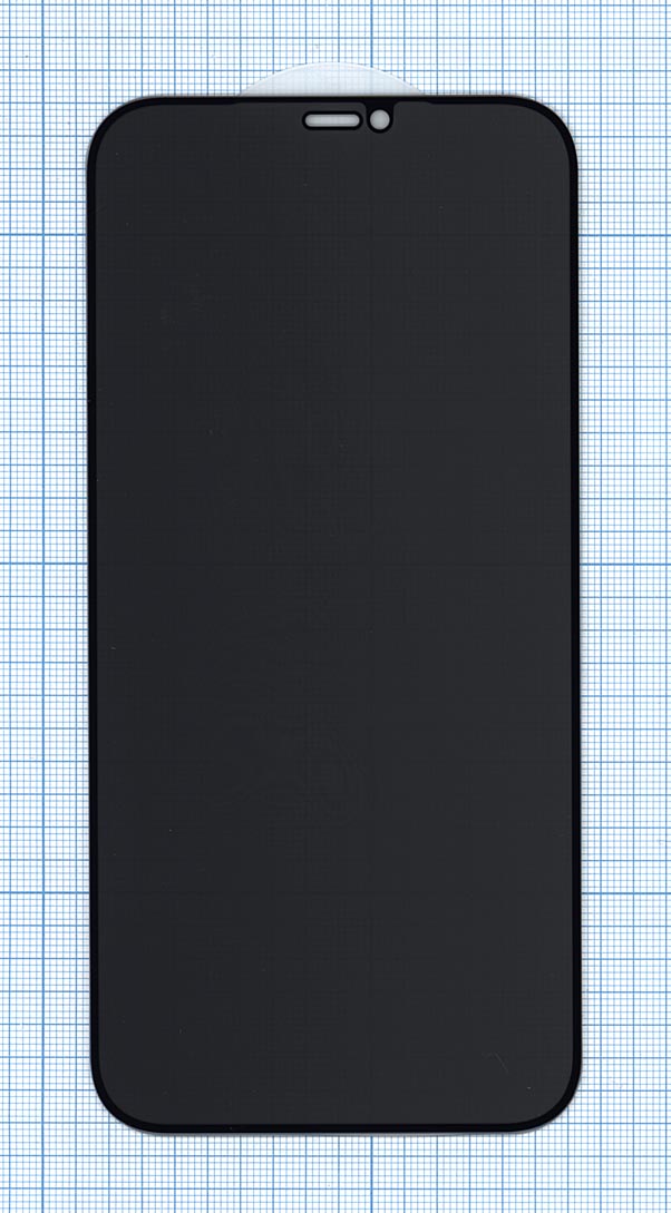 Защитное стекло Privacy "Анти-шпион" для iPhone 12 Pro Max черное