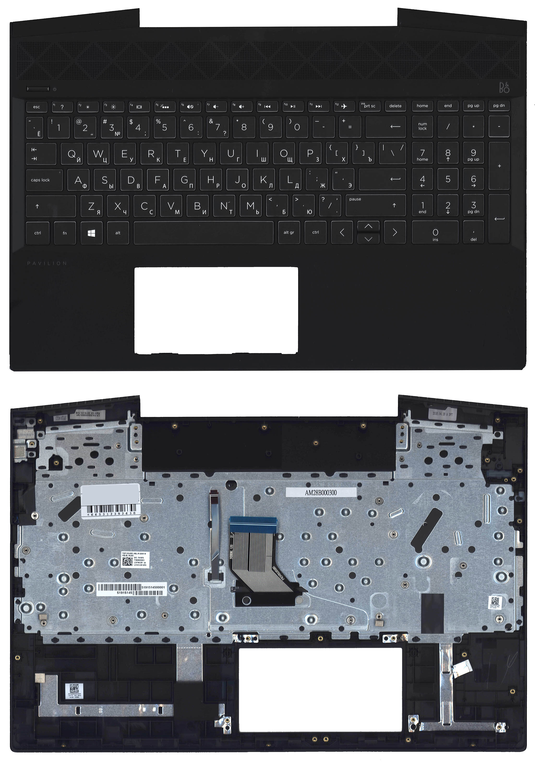 Топкейс для HP Pavilion Gaming 15-CX L23746-251 L21412-251