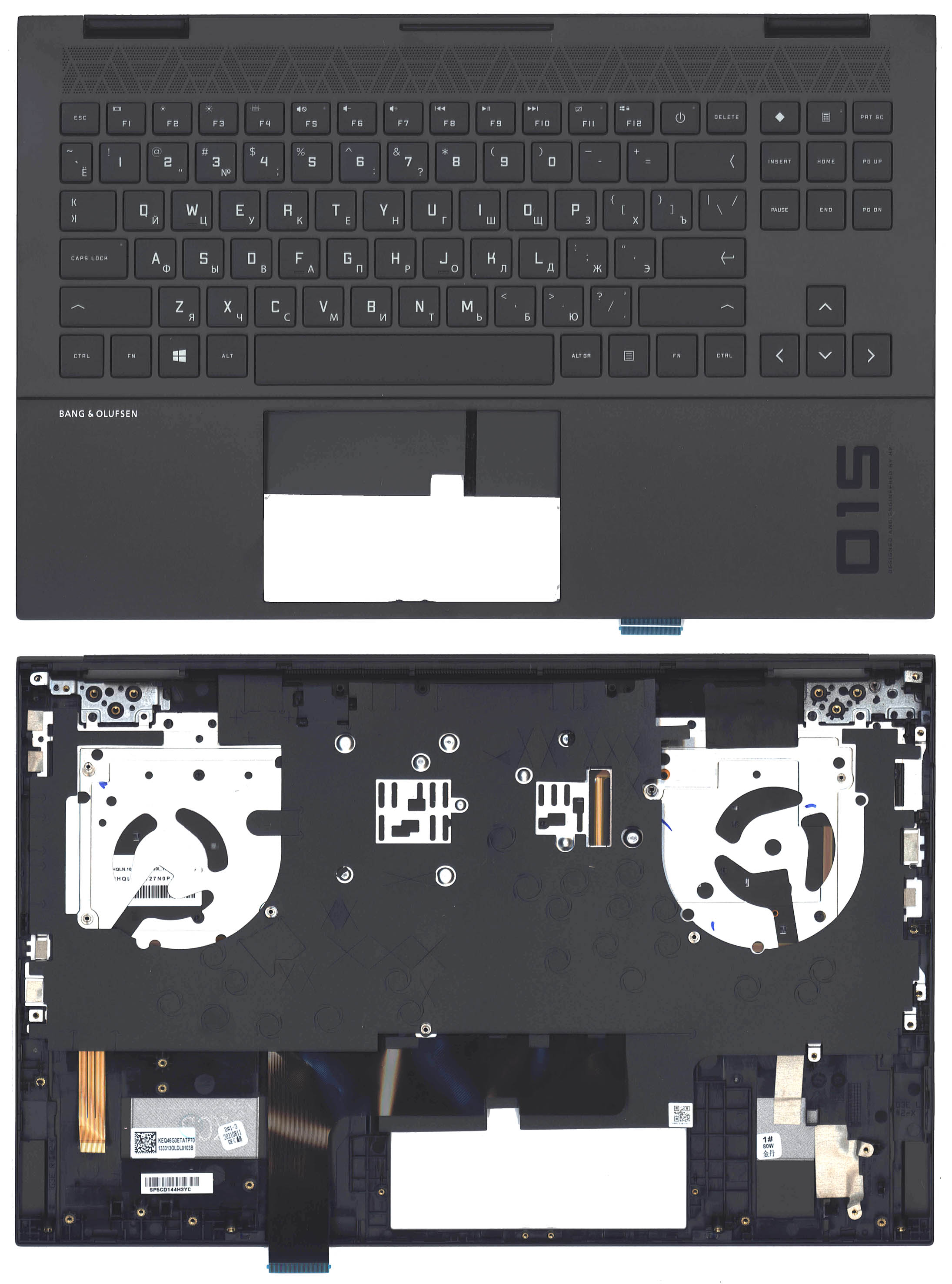 Топкейс для HP Omen 15-EK 15-EN RGB M09009-251, M00840-251