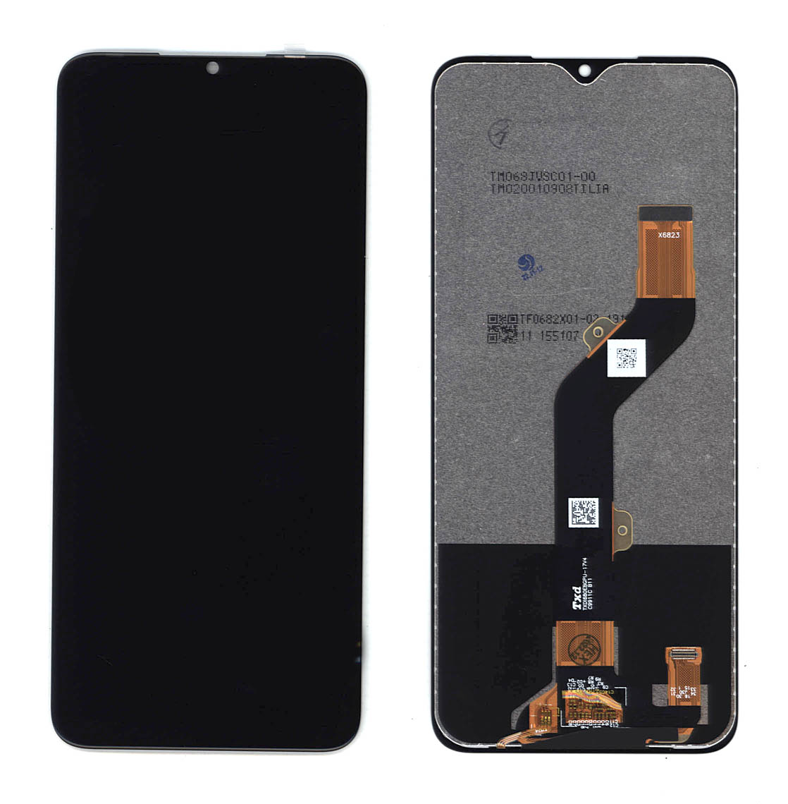 Дисплей для Infinix Smart 6 Plus в сборе с тачскрином черный