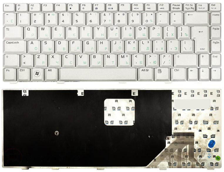 Клавиатура для ноутбука Asus W3 W3J A8 F8 N80 серебристая