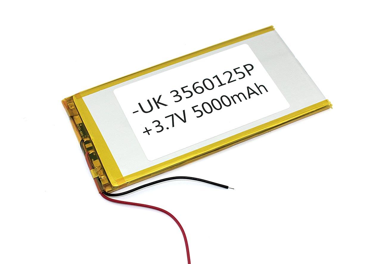 Аккумулятор Li-Pol (батарея) 3.5*60*125мм 2pin 3.7V/5000mAh