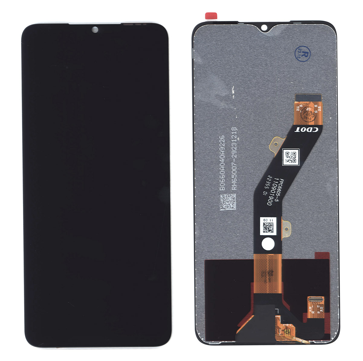 Дисплей для Tecno Spark 10 4G (Kl5q), Spark 10C (Kl5m) в сборе с тачскрином черный