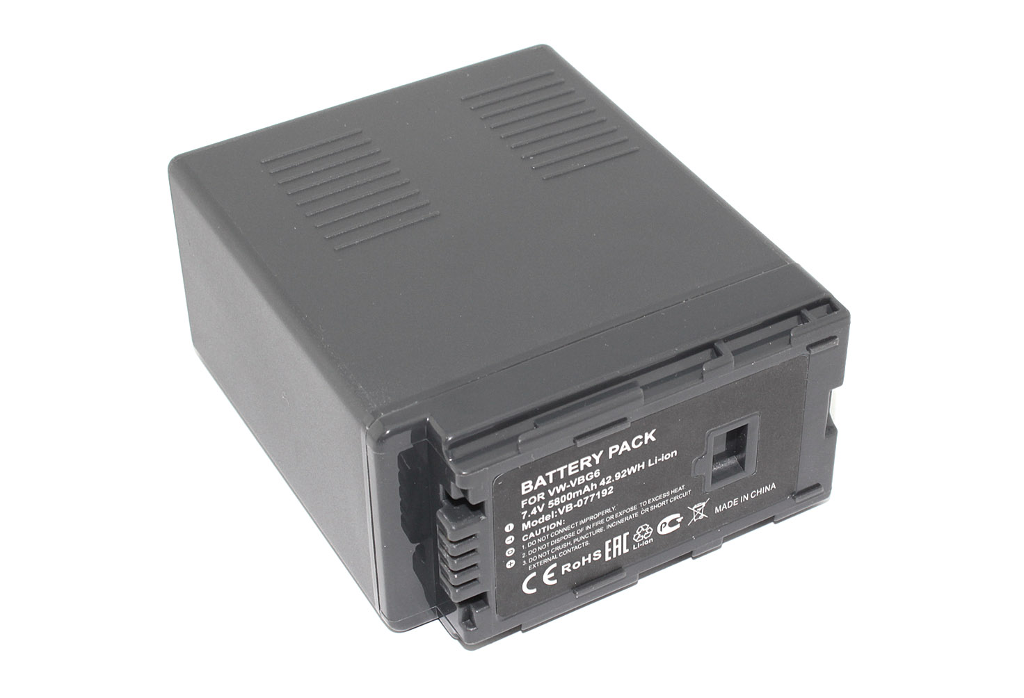 Аккумуляторная батарея для фото и видеокамеры Panasonic AG-AC, AF (VW-VBG6) 7.4V 5800mAh Li-ion