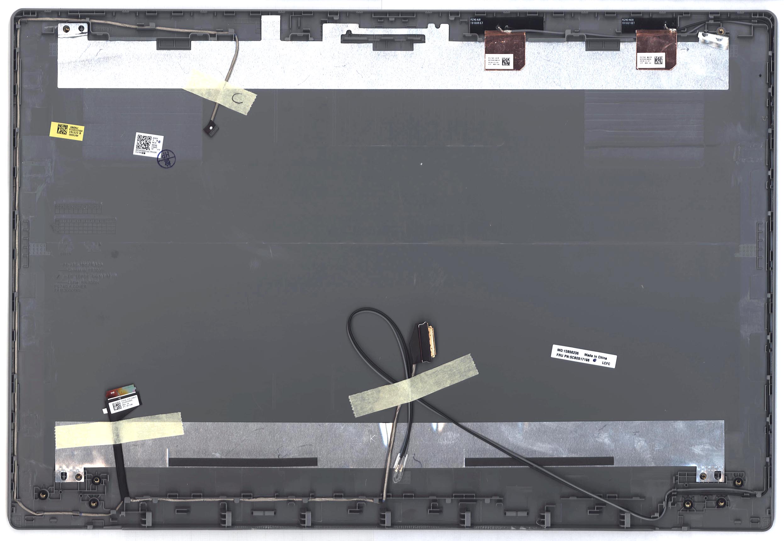 Крышка матрицы для Lenovo IdeaPad L340-17 серая