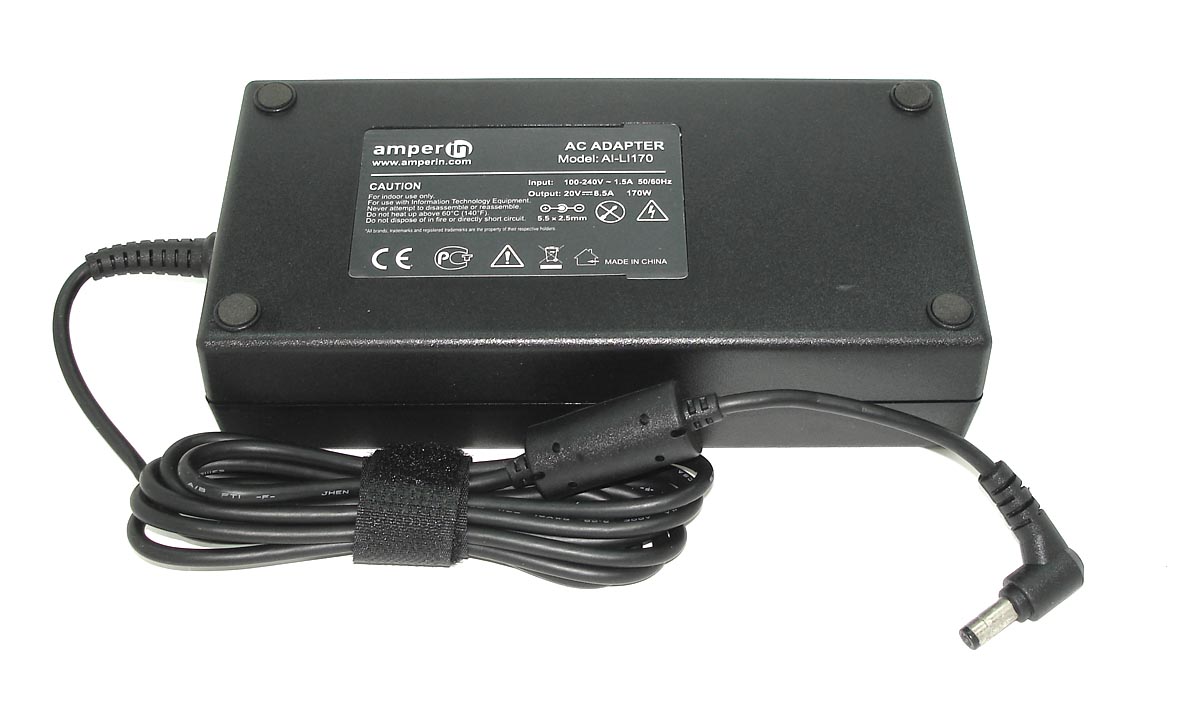 Блок питания (сетевой адаптер) Amperin AI-LI170 для ноутбуков Lenovo 20V 8.5A 5.5*2.5mm